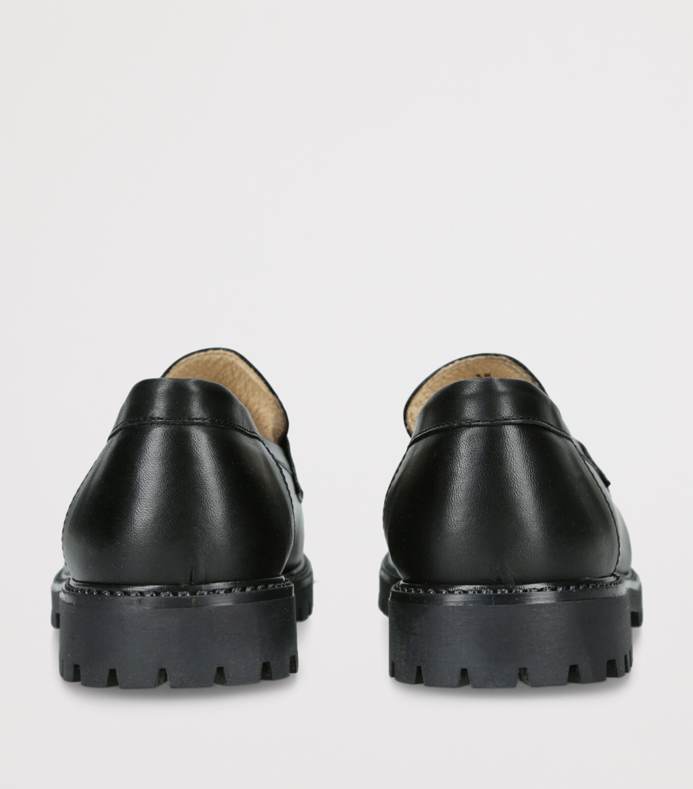 papouelli Leather Maximus Loafers Black Image 2