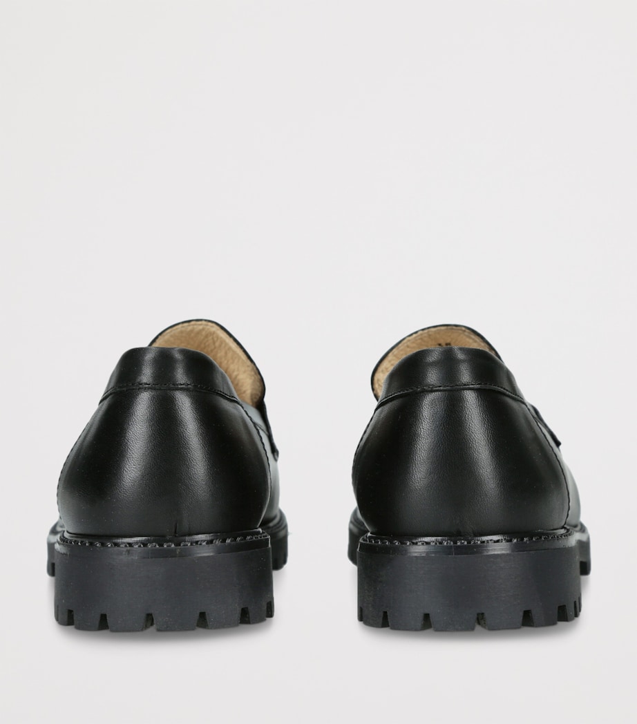 papouelli Leather Maximus Loafers Black Image 2