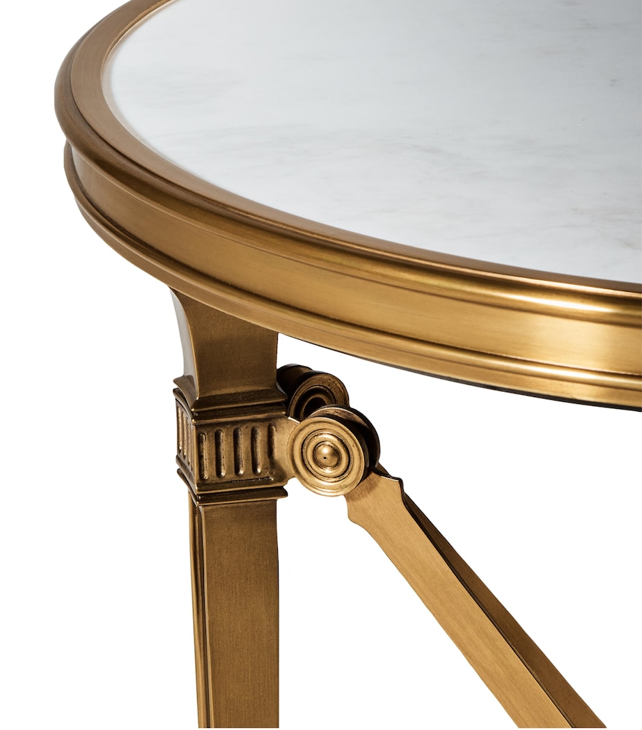 Stone and Brass Cannes Gueridon Table ESTATE BRASS Image 4