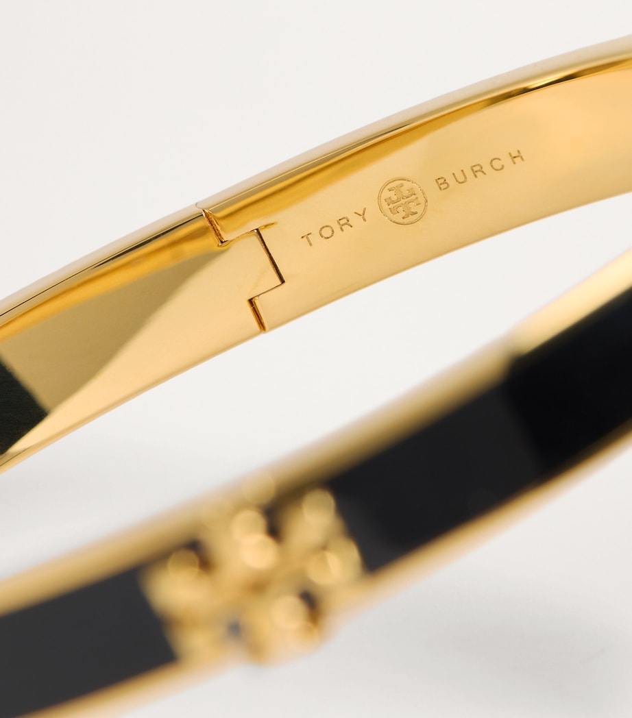 Enamel-Trim Kira Hinge Bangle TORY GOLD / BLACK Image 4
