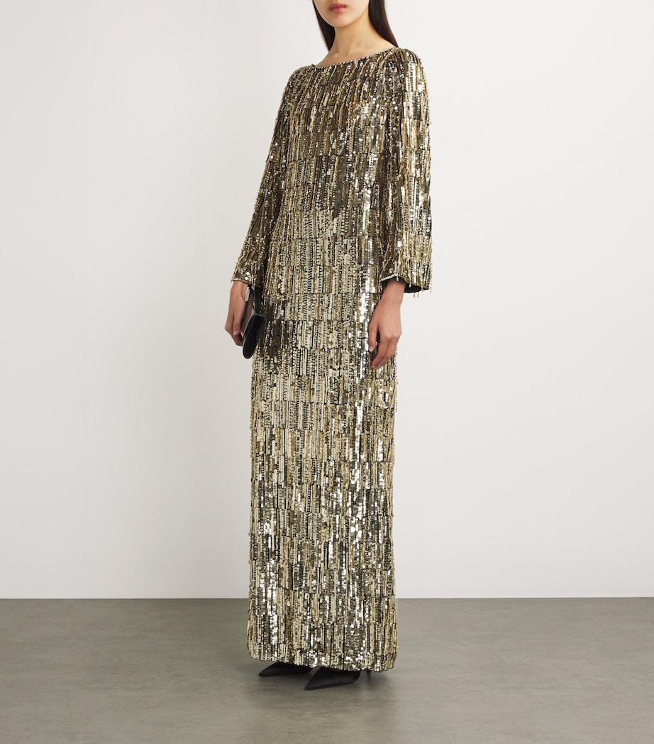 Sequinned Eartha Gown LQRCE 2033/GOLD 172 Image 2