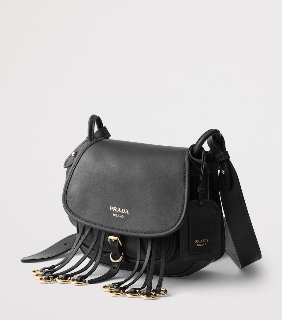 Prada Mini Leather Corsaire Shoulder Bag Black Image 2