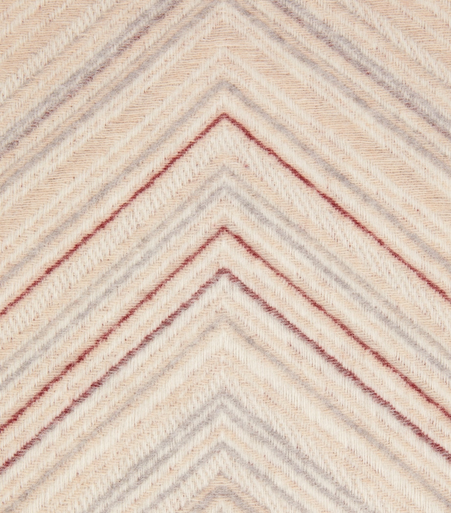 Wool-Cashmere Catullo Throw (130cm x 190cm) 148-BEIGE MULTI Image 2