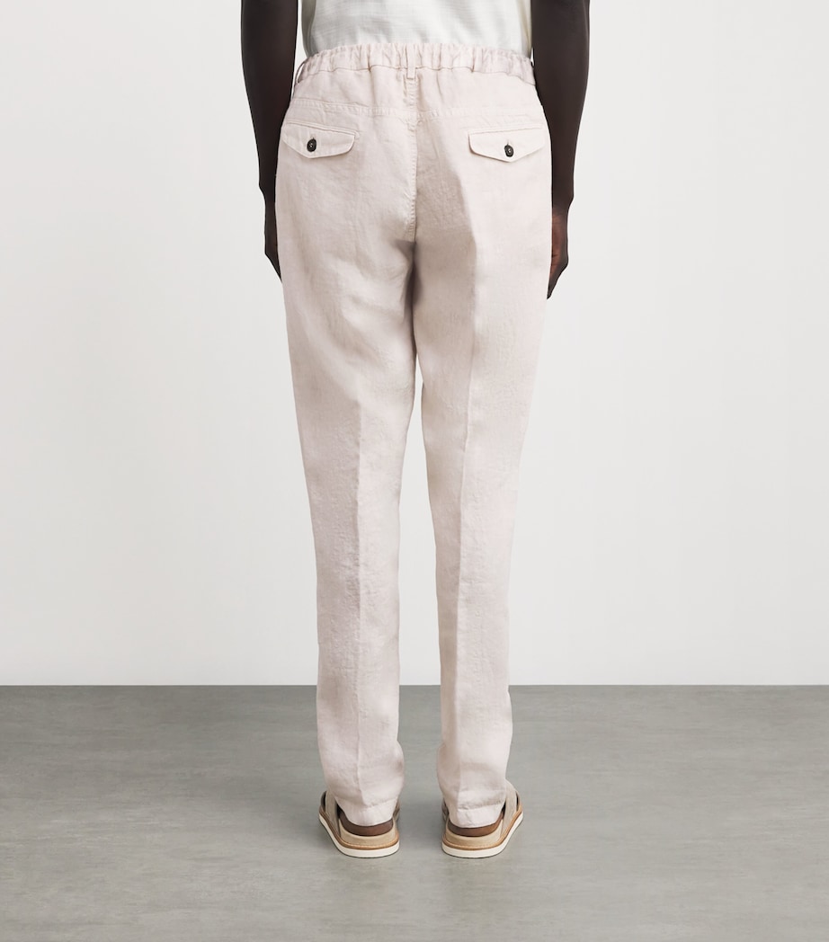 Linen Drawstring-Detail Trousers SABBIA Image 4