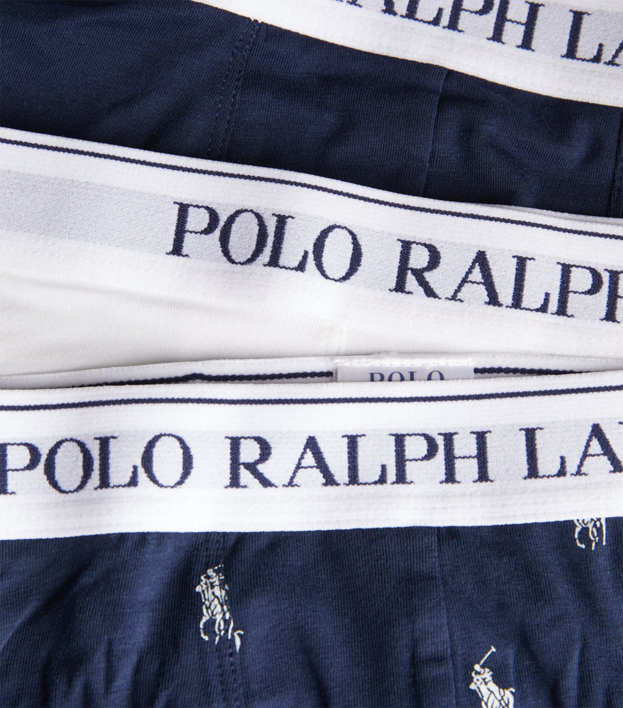 Stretch-Cotton Classic Trunks (Pack of 3) NAVY/WHT/NAVY AOPP Image 5