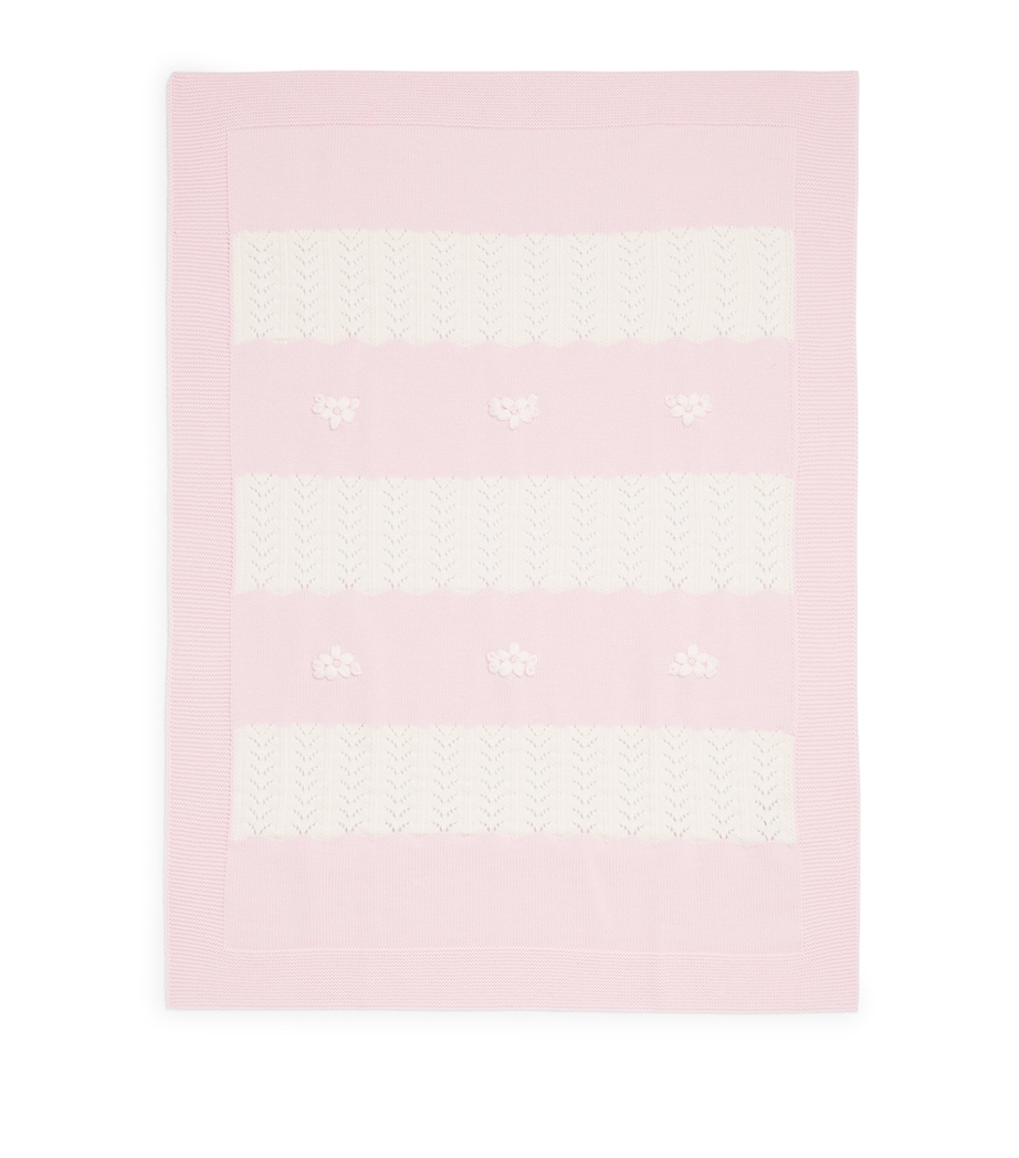 Bimbalo Wool Appliqué Blanket Pink Image 1