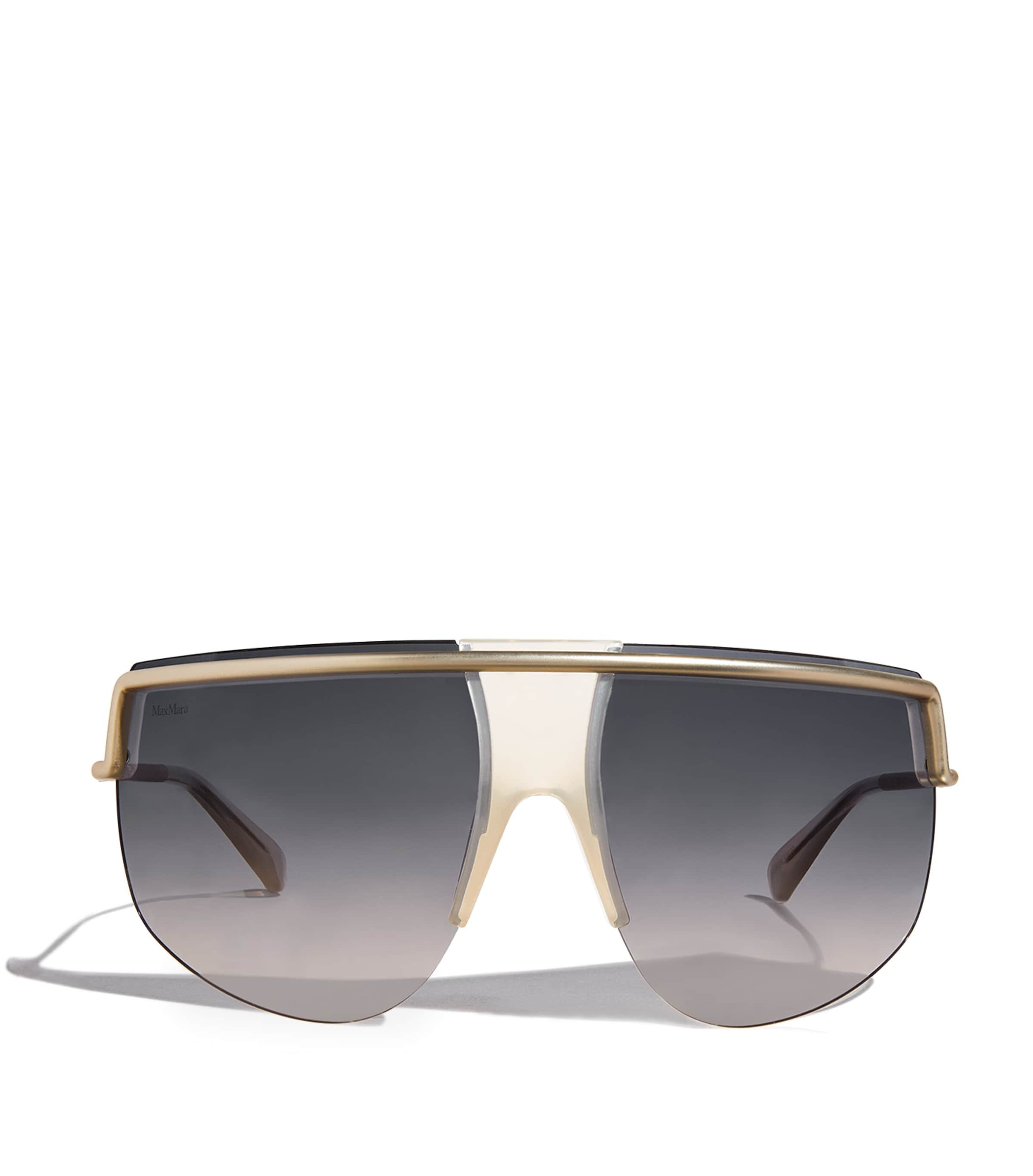 Max Mara Mask Sunglasses In Beige