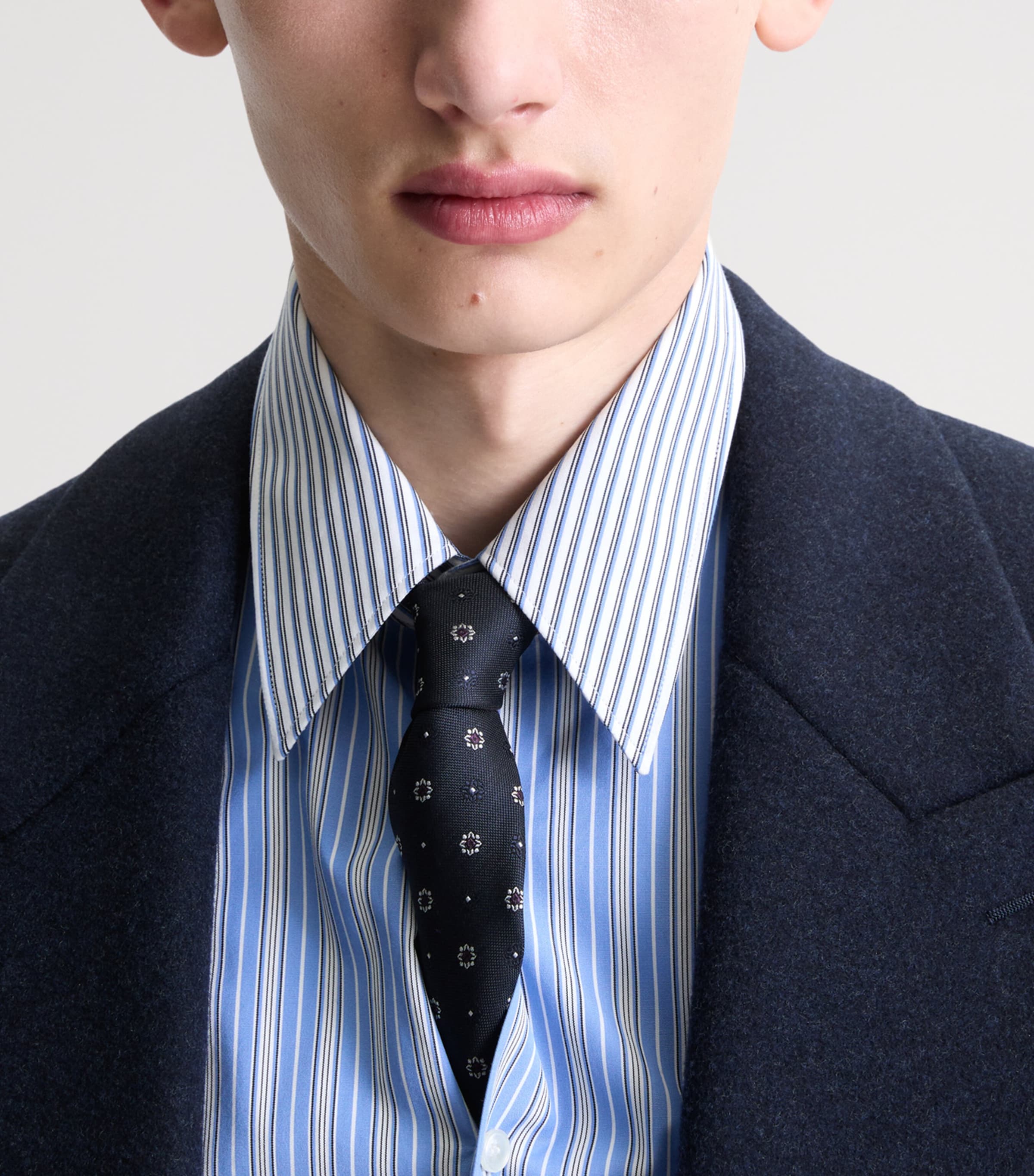 Saint Laurent Silk Circle Motif Tie Image 2