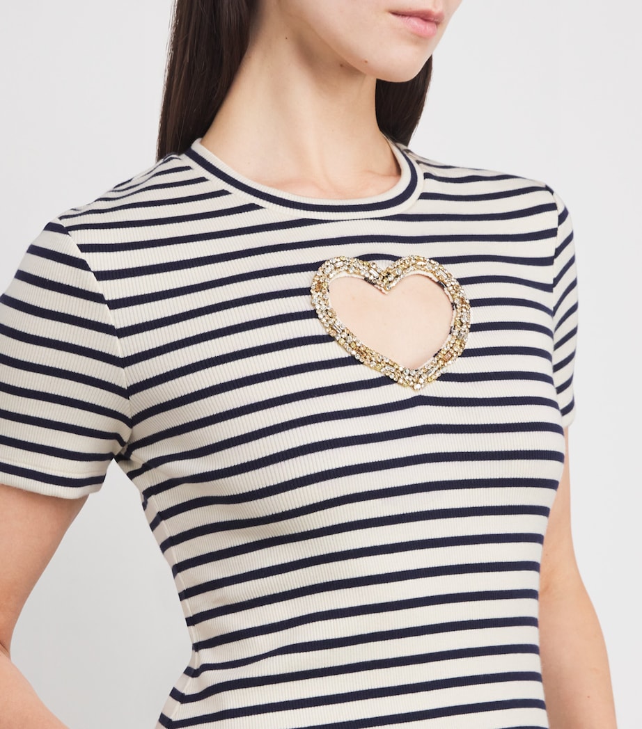Stripe Cut-Out T-Shirt ECRU Image 6