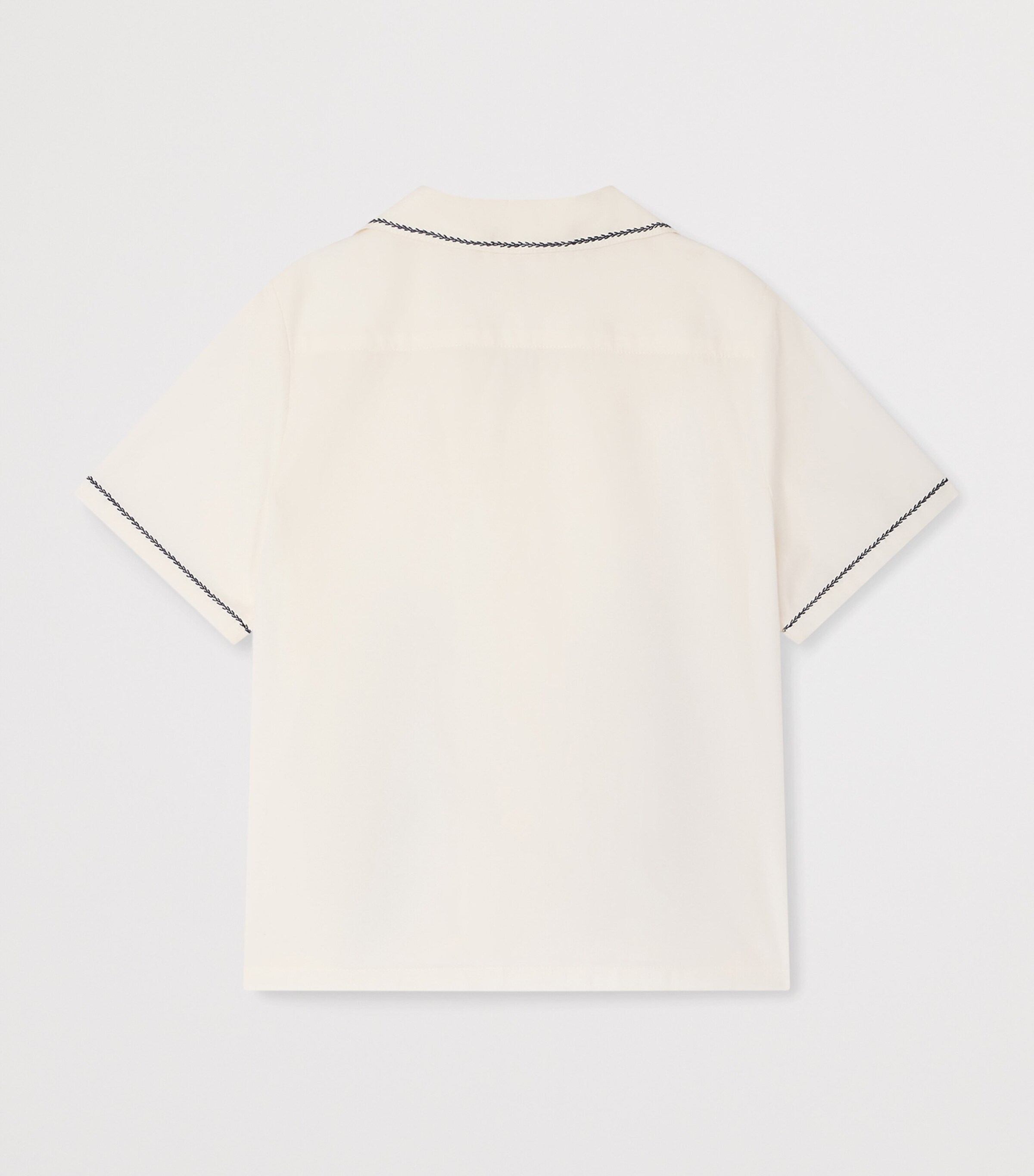 Bonpoint Cotton Palm Tree Shirt (10-14 Years) Upb Blanc Lait Image 2