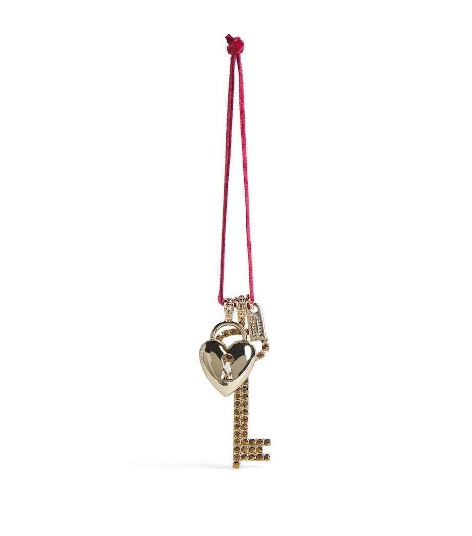 Joanna Buchanan Lock and Key Tree Decoration Gold Image 1
