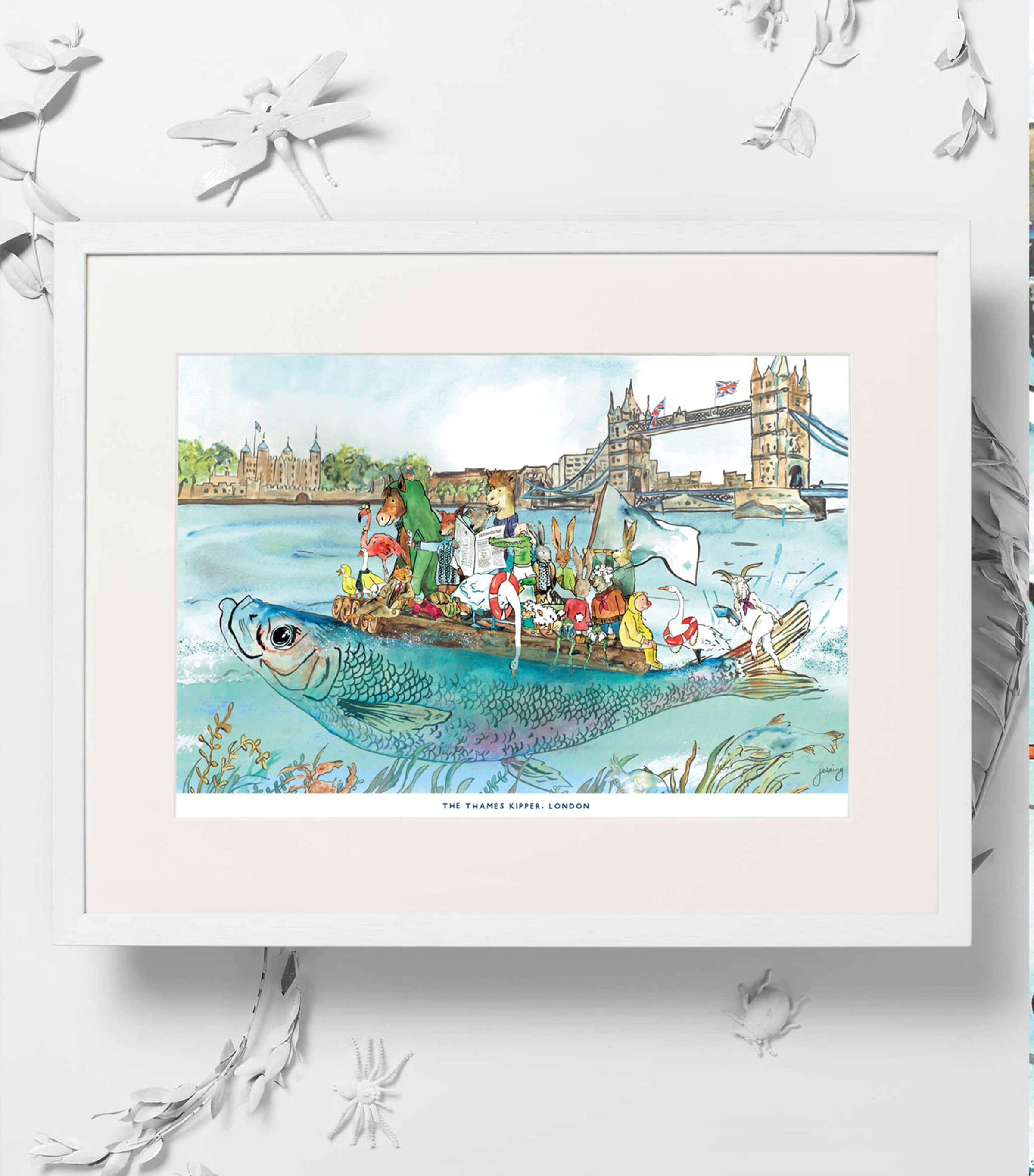 Thames Kipper Print (42cm x 59cm) MULTI Image 2