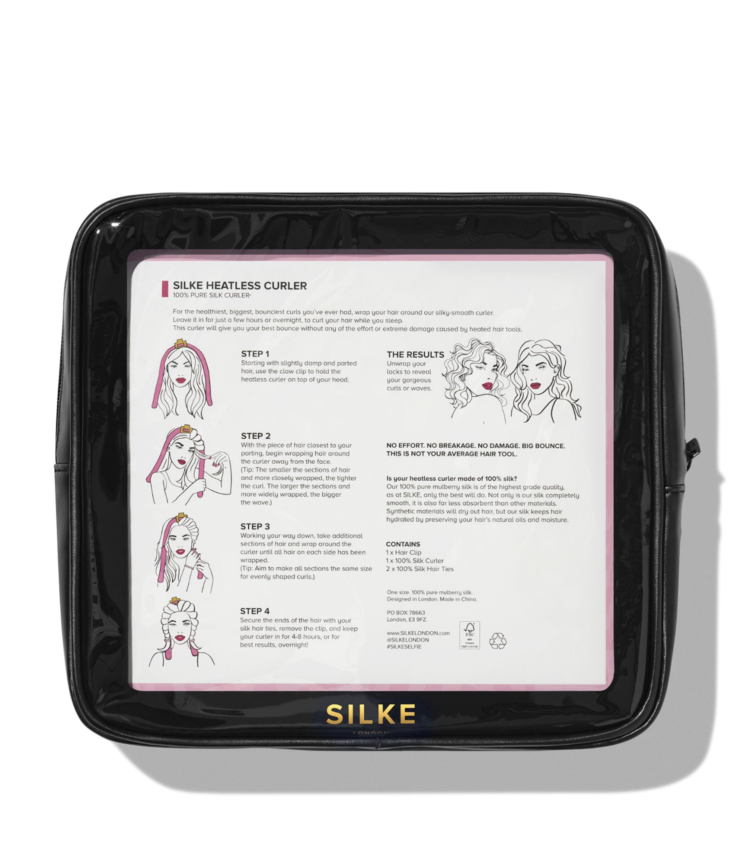 Mulberry Silk Heatless Curler BLACK Image 7