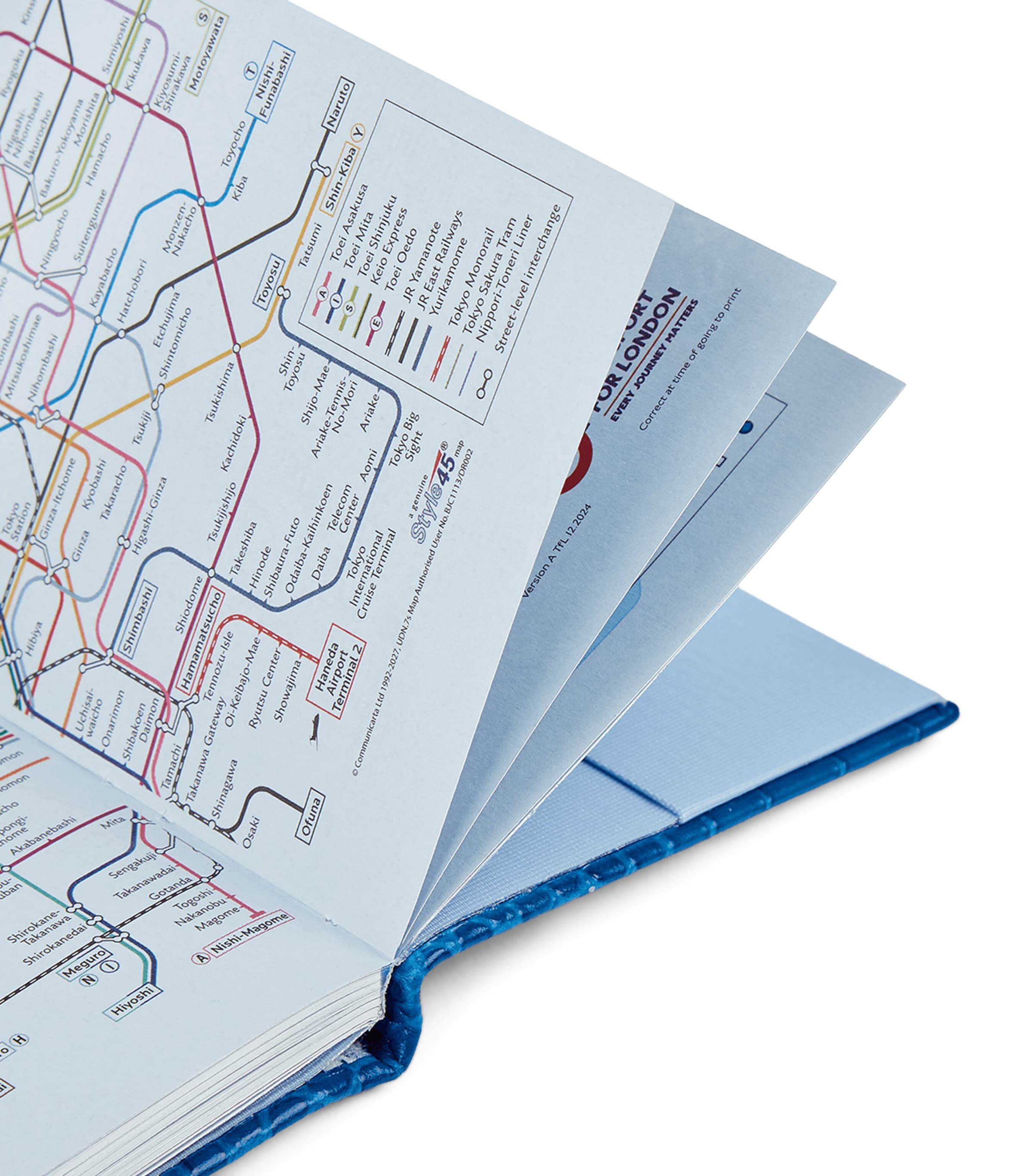 Mara Leather Croc-Embossed Panama 2026 Pocket Diary CERULEAN Image 7