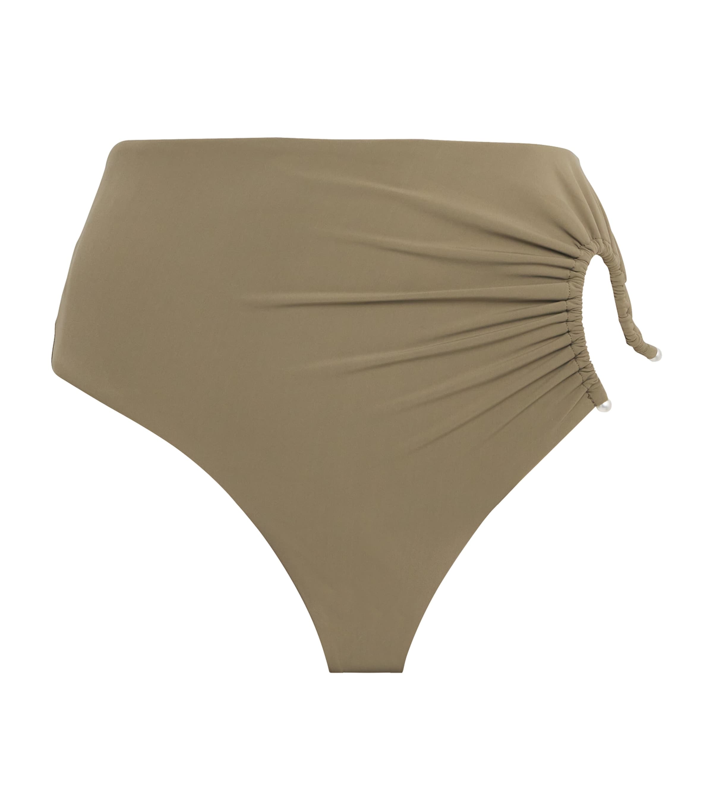 Christopher Esber High-rise Crescent Bikini Briefs In Brown
