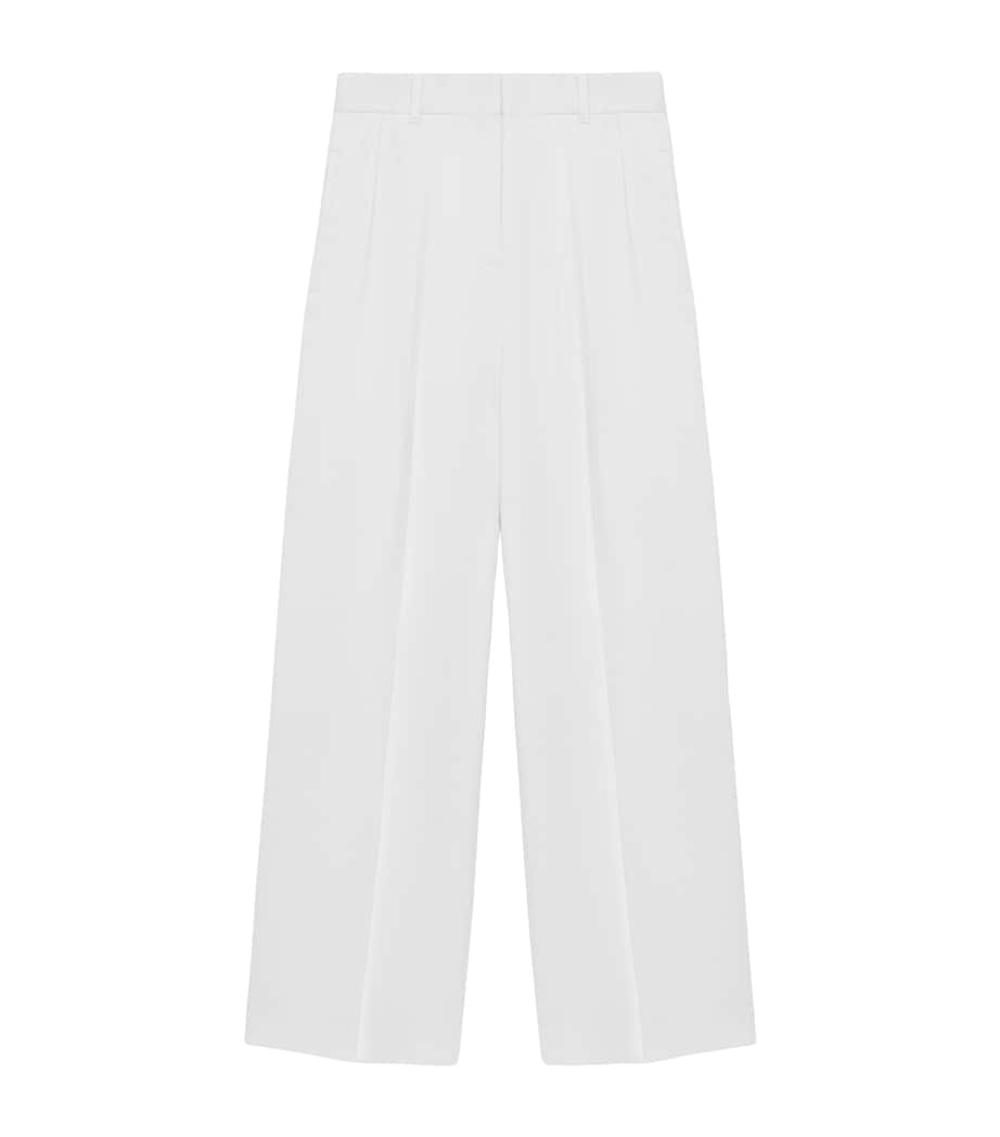 Wide-Leg Trousers WHITE Image 1