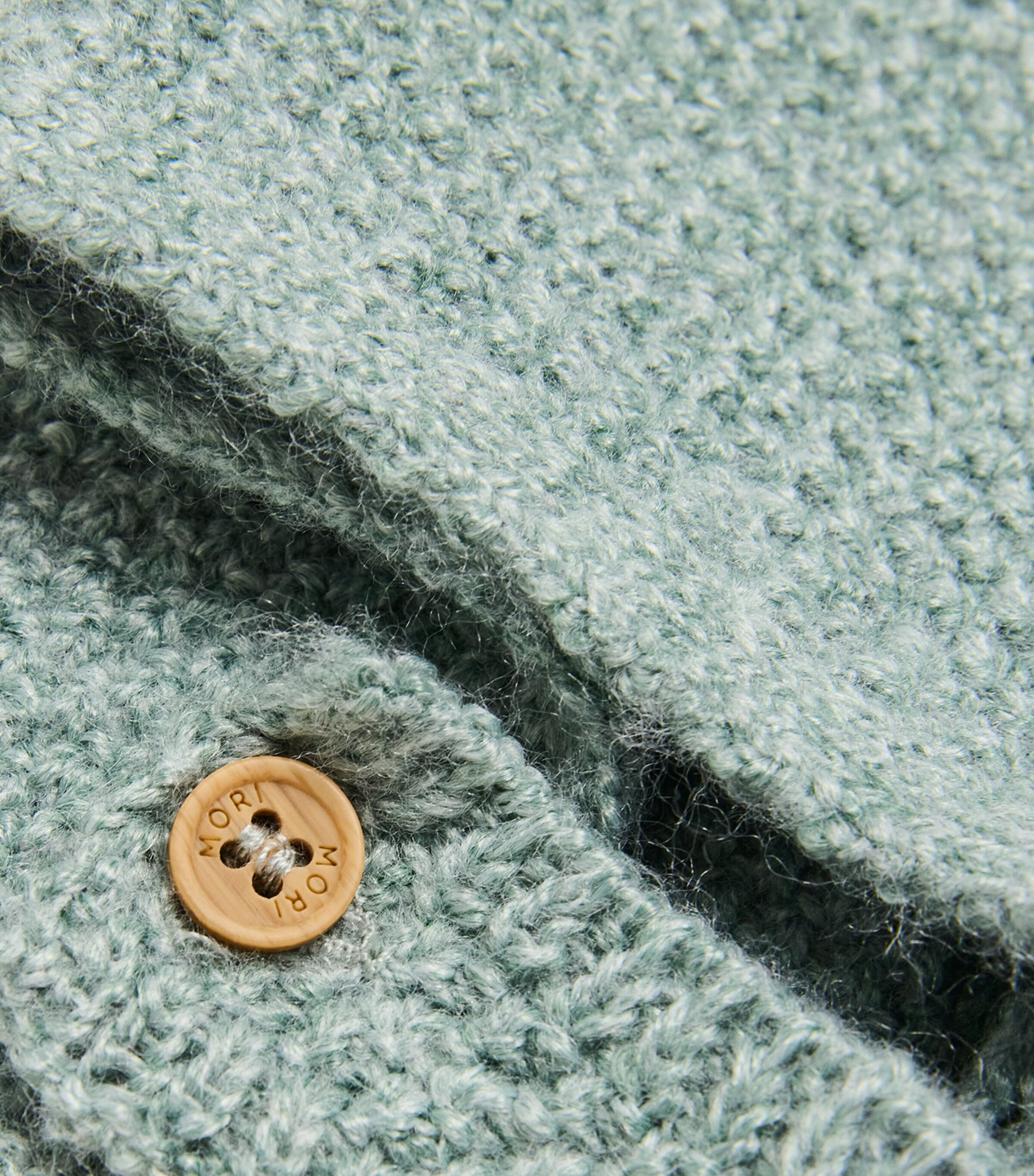 Knitted Pompom Bonnet (0-24 Months) MINT GREEN Image 3