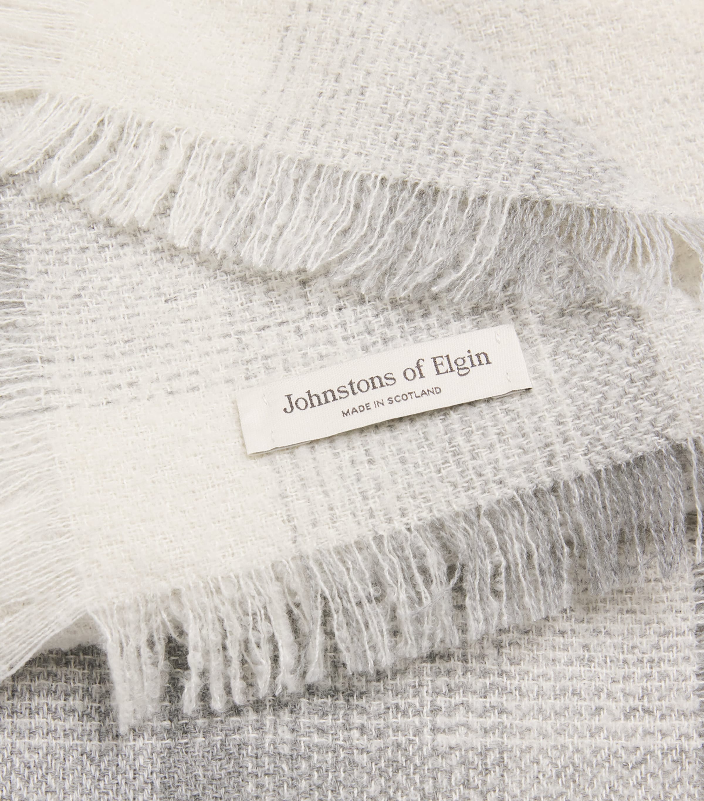Cashmere-Silk Blurred Bouclé Scarf RU7669 ECRU Image 3