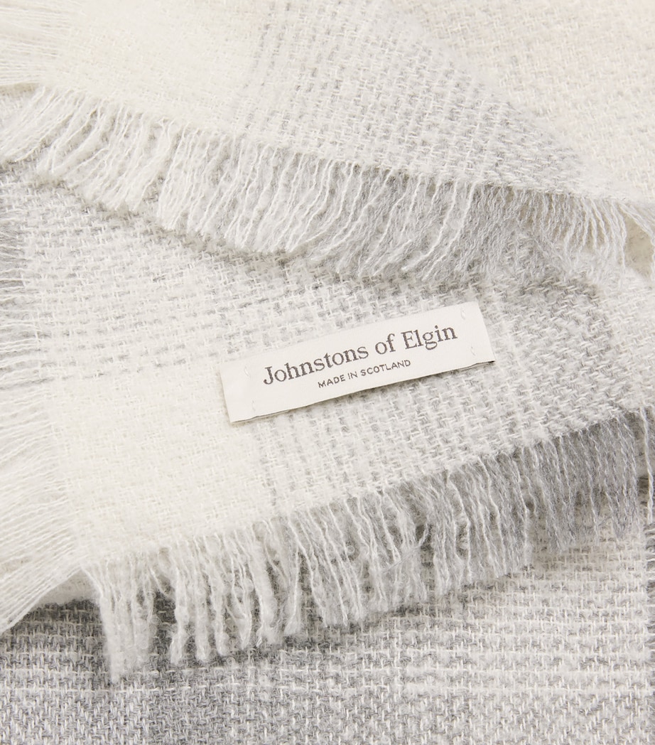 Cashmere-Silk Blurred Bouclé Scarf RU7669 ECRU Image 3