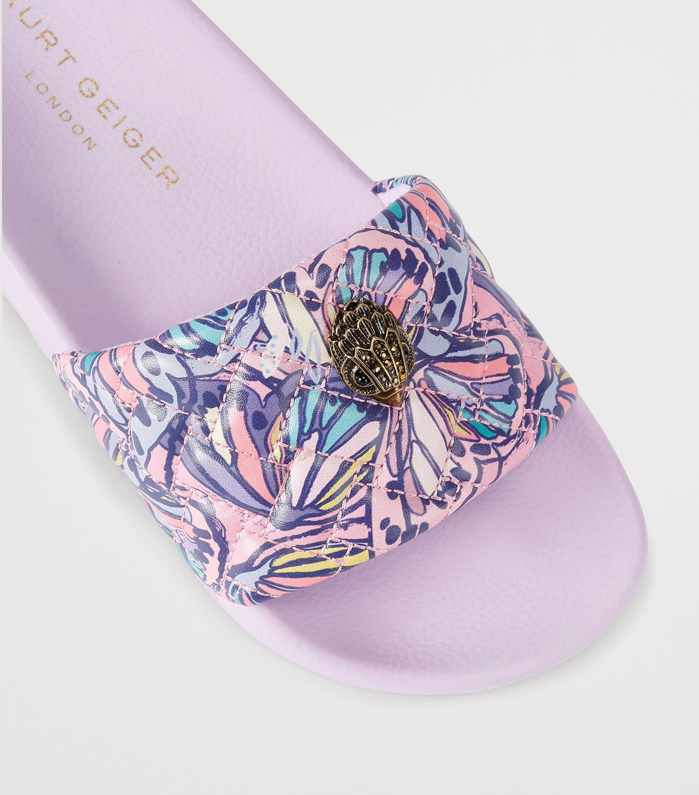 Kurt Geiger London Meena Eagle Slides Lilac Image 2