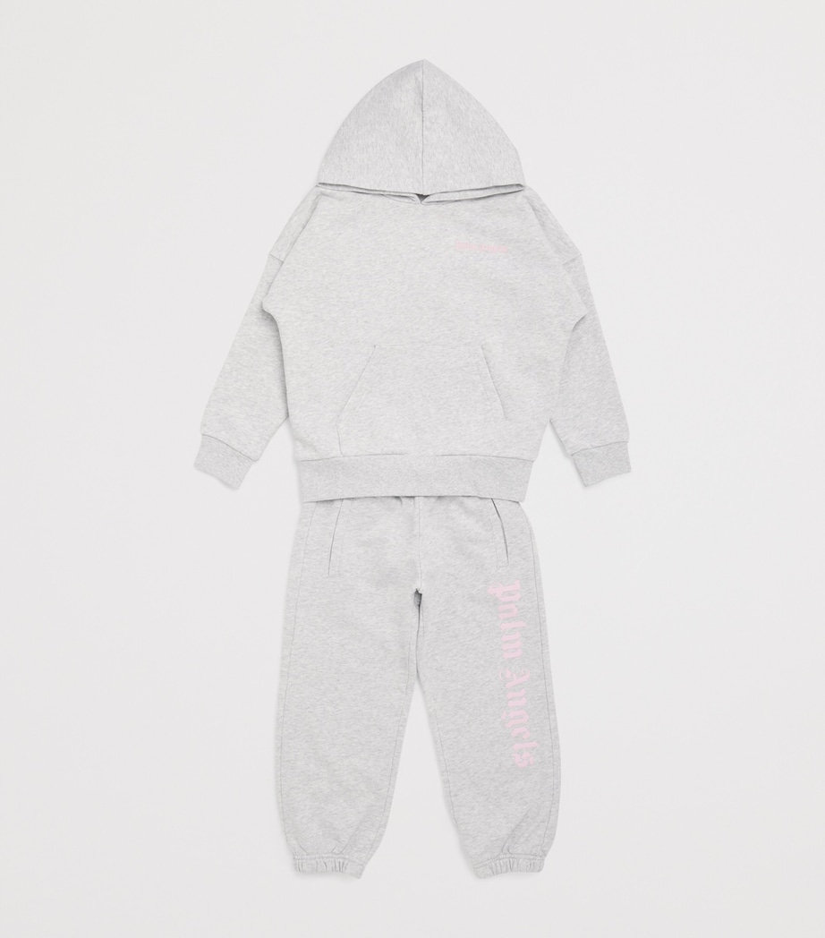 Cotton Classic Logo Hoodie (4-12+ Years) 083BGREY-ROSE PINK Image 3