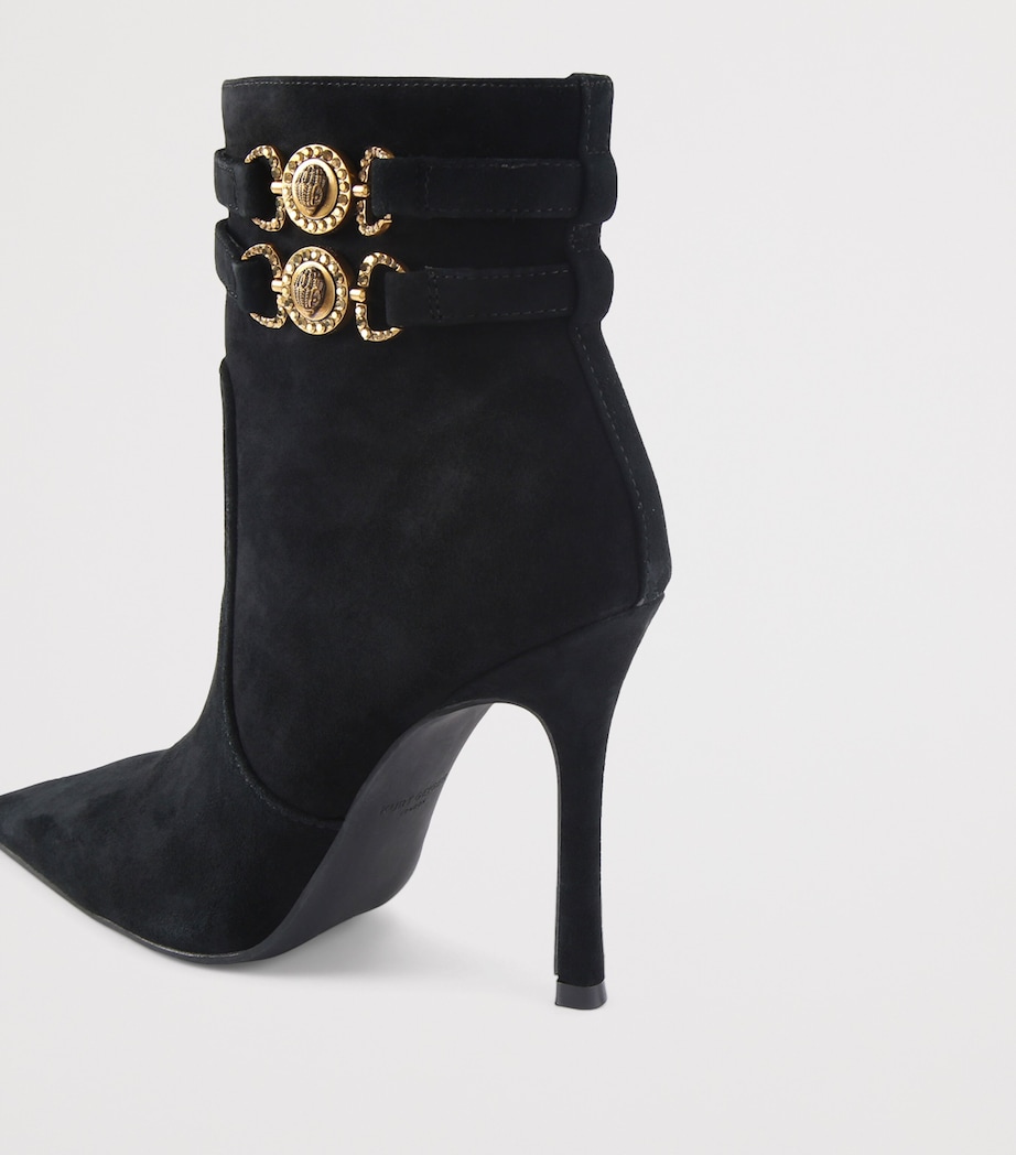 Suede Mansion Ankle Boots BLACK Image 3