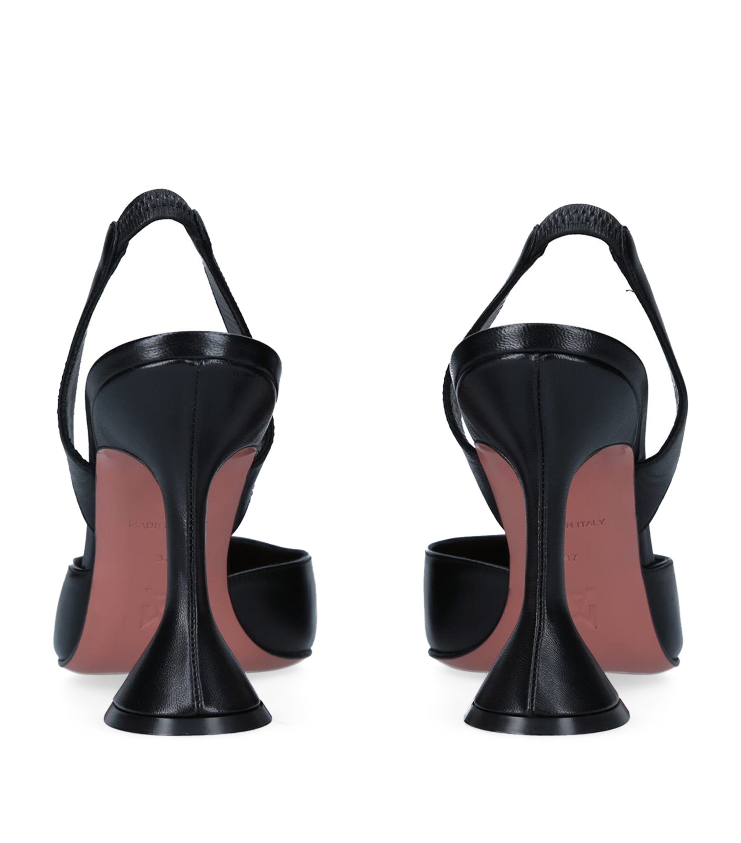 Leather Holli Slingback Pumps 95 BLACK Image 2