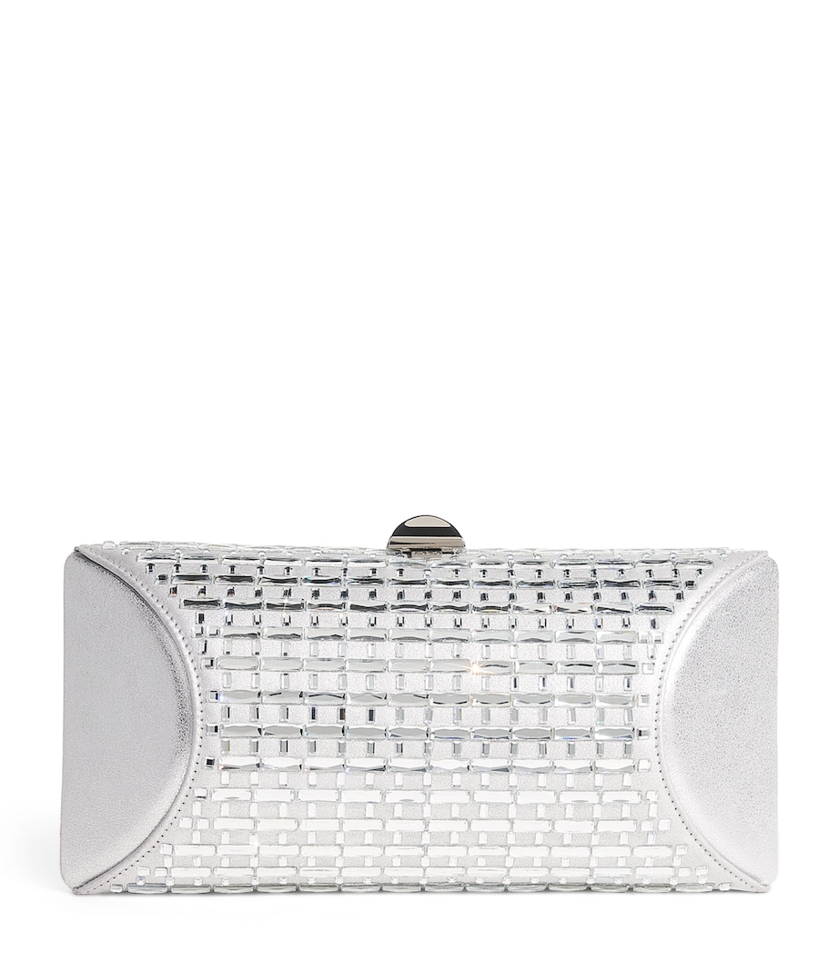 Satin Embellished Tube Plus Clutch Bag 0099 SILVER Image 1