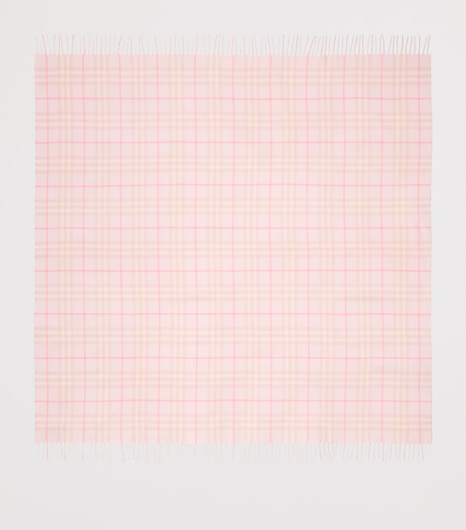 Burberry Kids Wool Check Blanket (90cm x 90cm) Ice Pink Ip Check Image 2