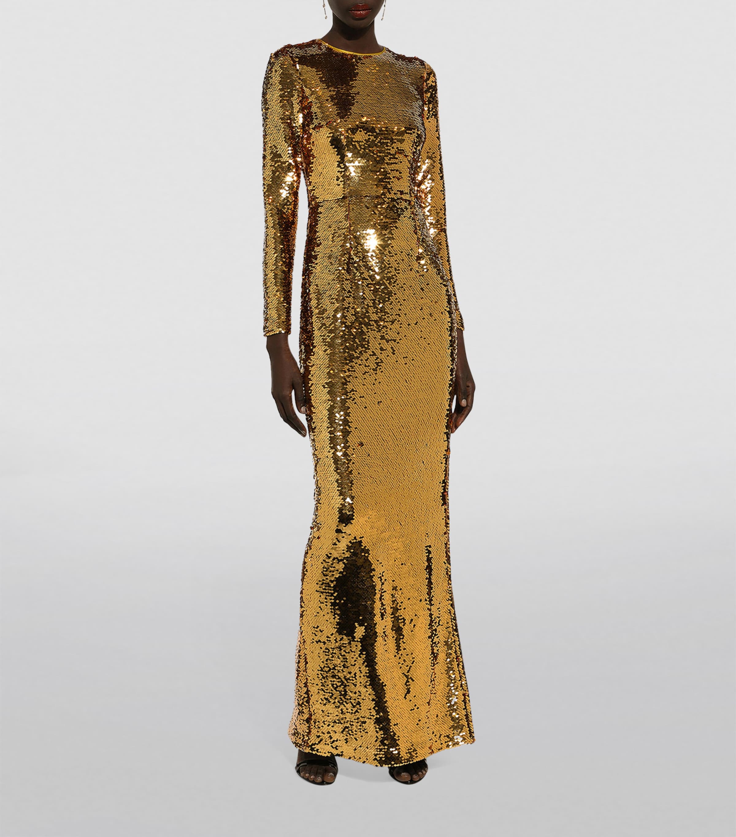 Sequin-Embellished Gown S0997-GOLD Image 2