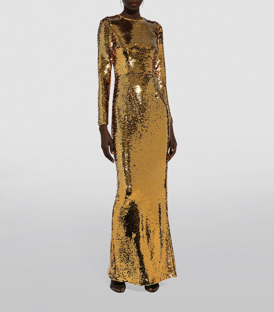 Sequin-Embellished Gown S0997-GOLD Image 2