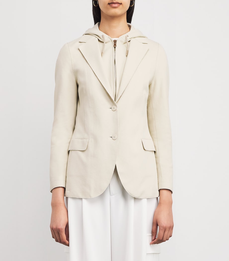 Stretch-Cotton Layered Blazer SABBIA Image 3