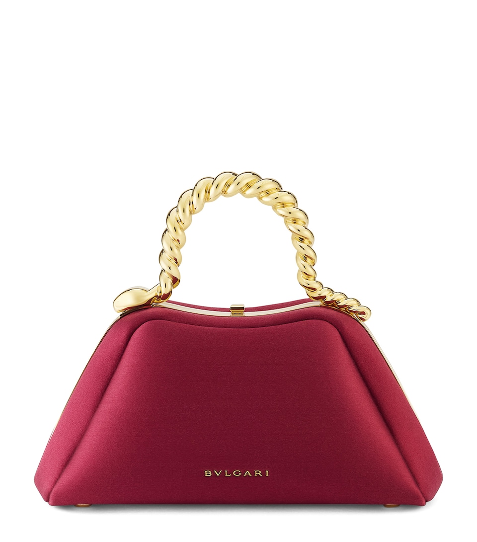x Geraldine Guyot Mini Satin Serpentine Top-Handle Bag