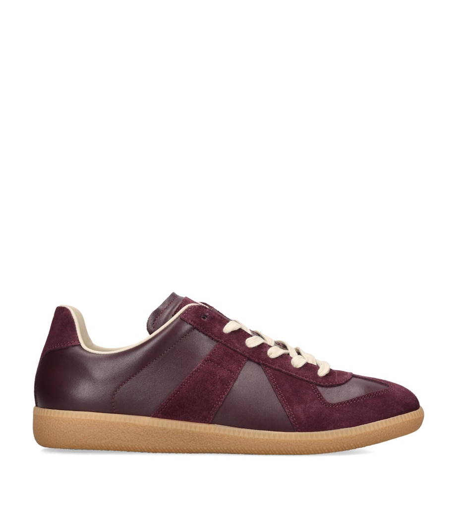 Maison Margiela Leather Replica Sneakers Wine Image 1