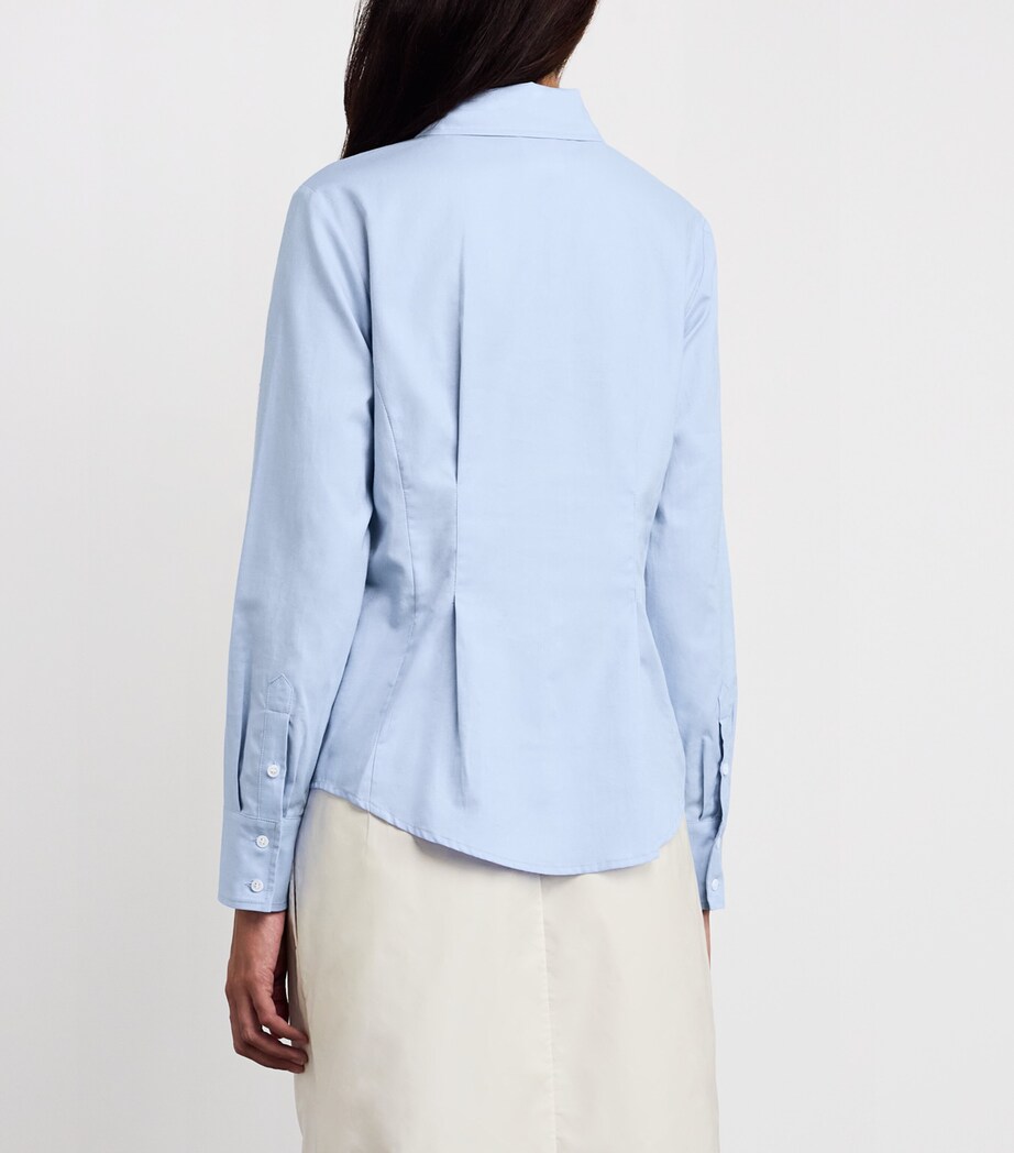 Cotton Pleated Shirt LIGHT BLUE Image 4