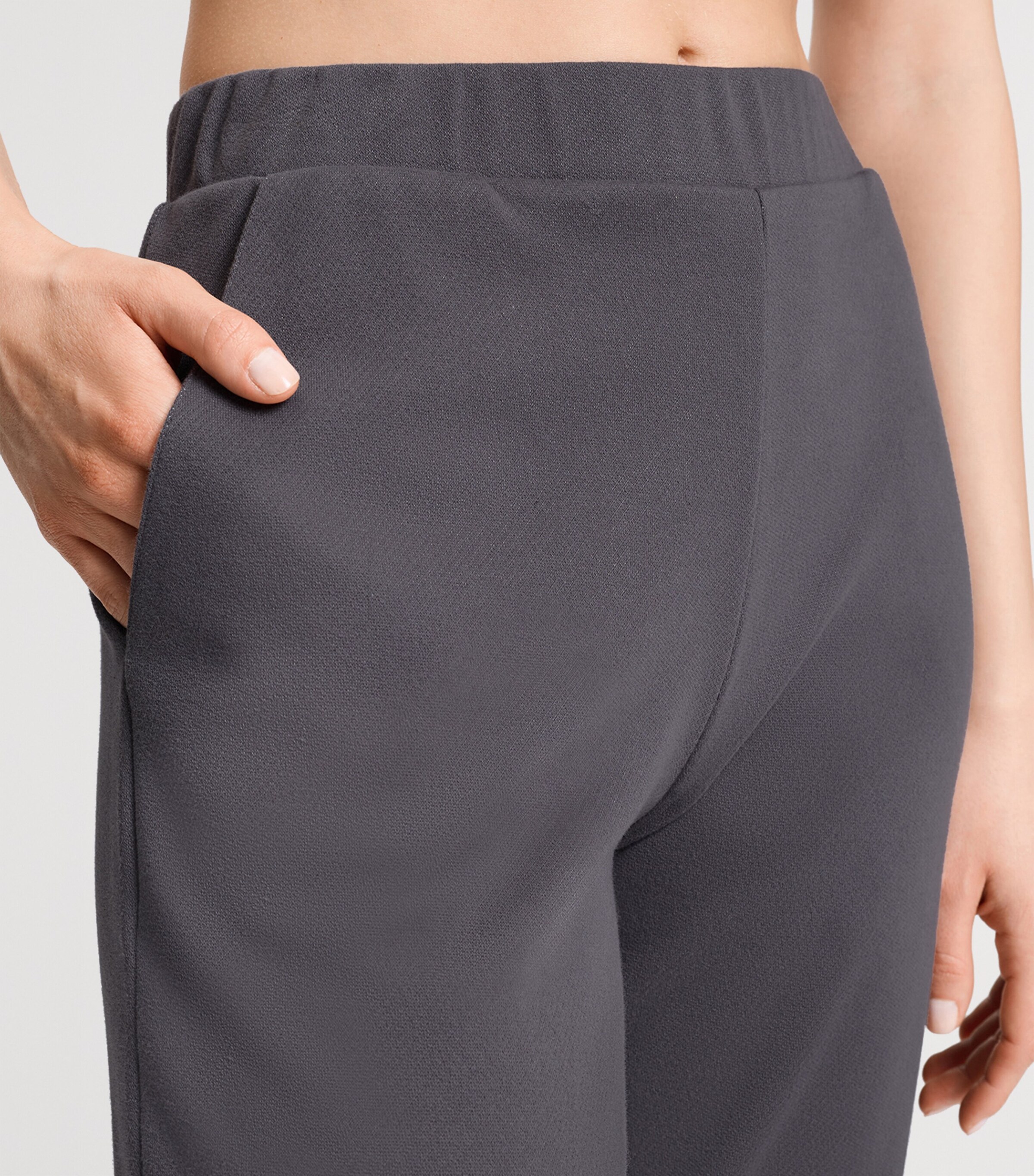 Hanro Womens Cotton-Blend Easy Wear Trousers Dark Sesame Image 6