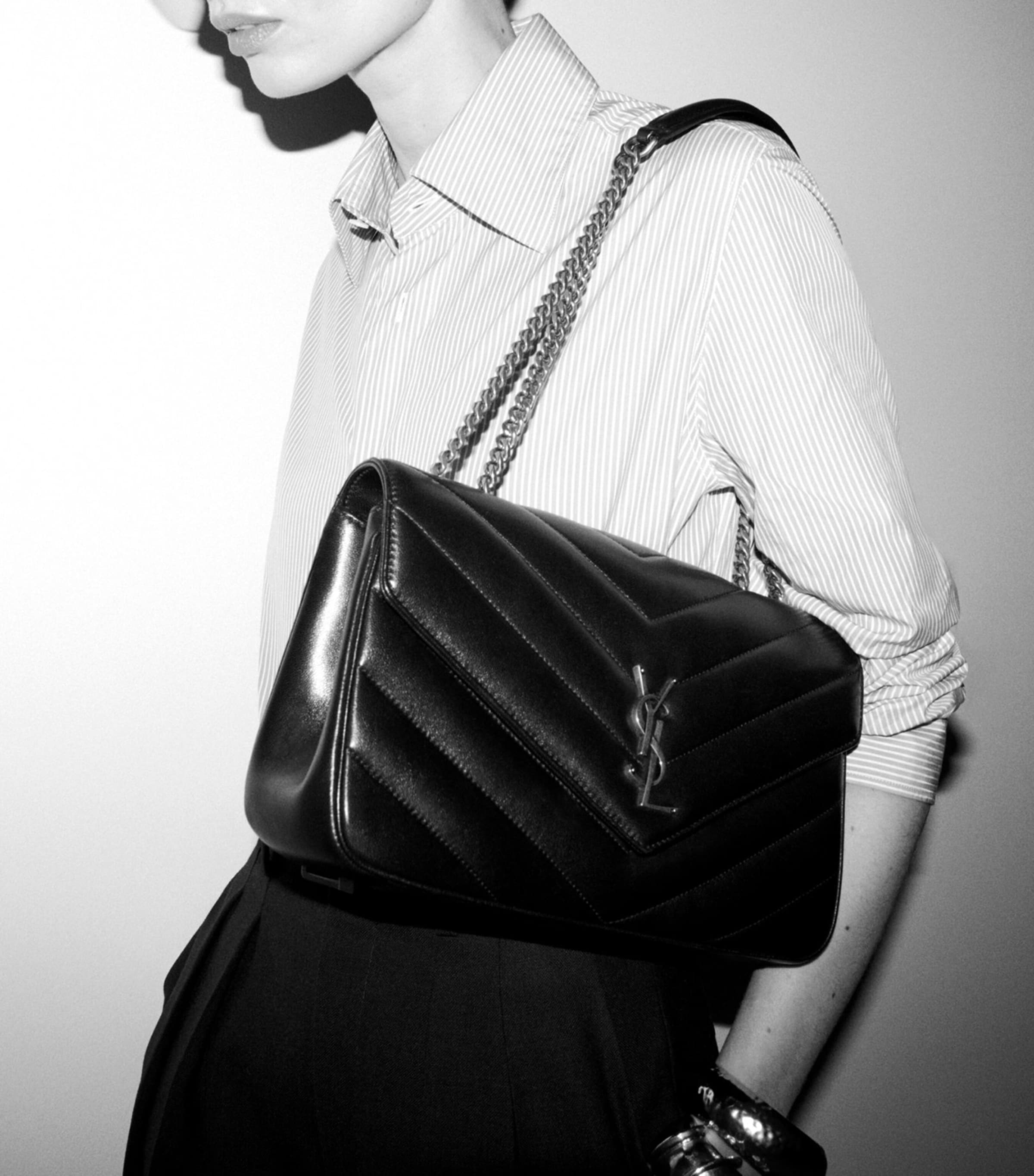 VIP【関税送料無料】希少 Saint Laurent Medium shoulder bag Saint Laurent Medium Loulou Shoulder Bag | Harrods US
