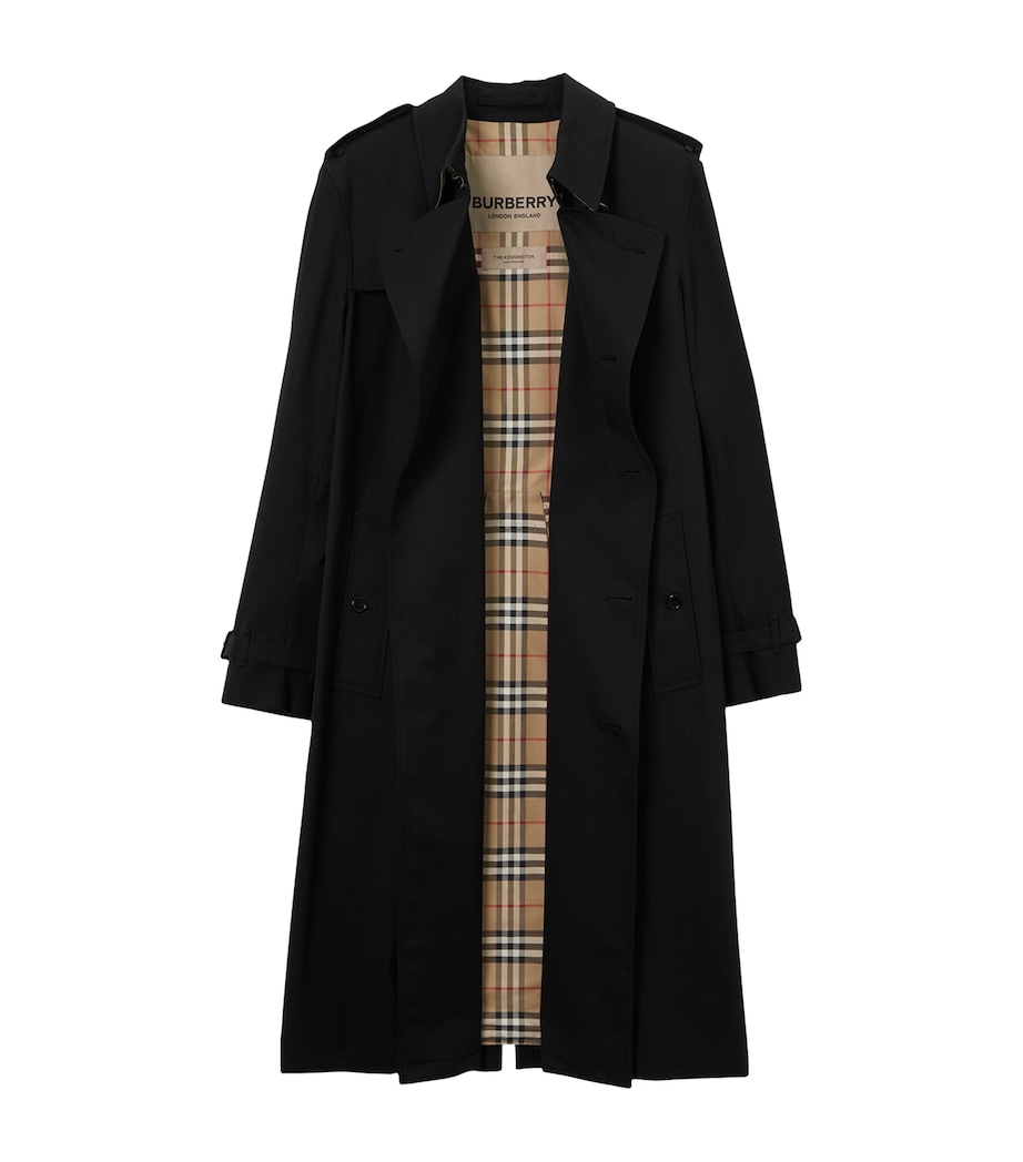Long Kensington Heritage Trench Coat BLACK Image 2