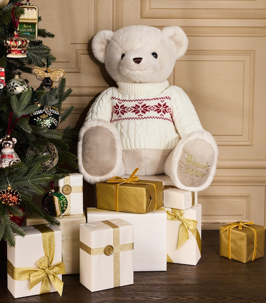 Harrods Christmas Bear 2024 Noah (51cm) Cream Image 4