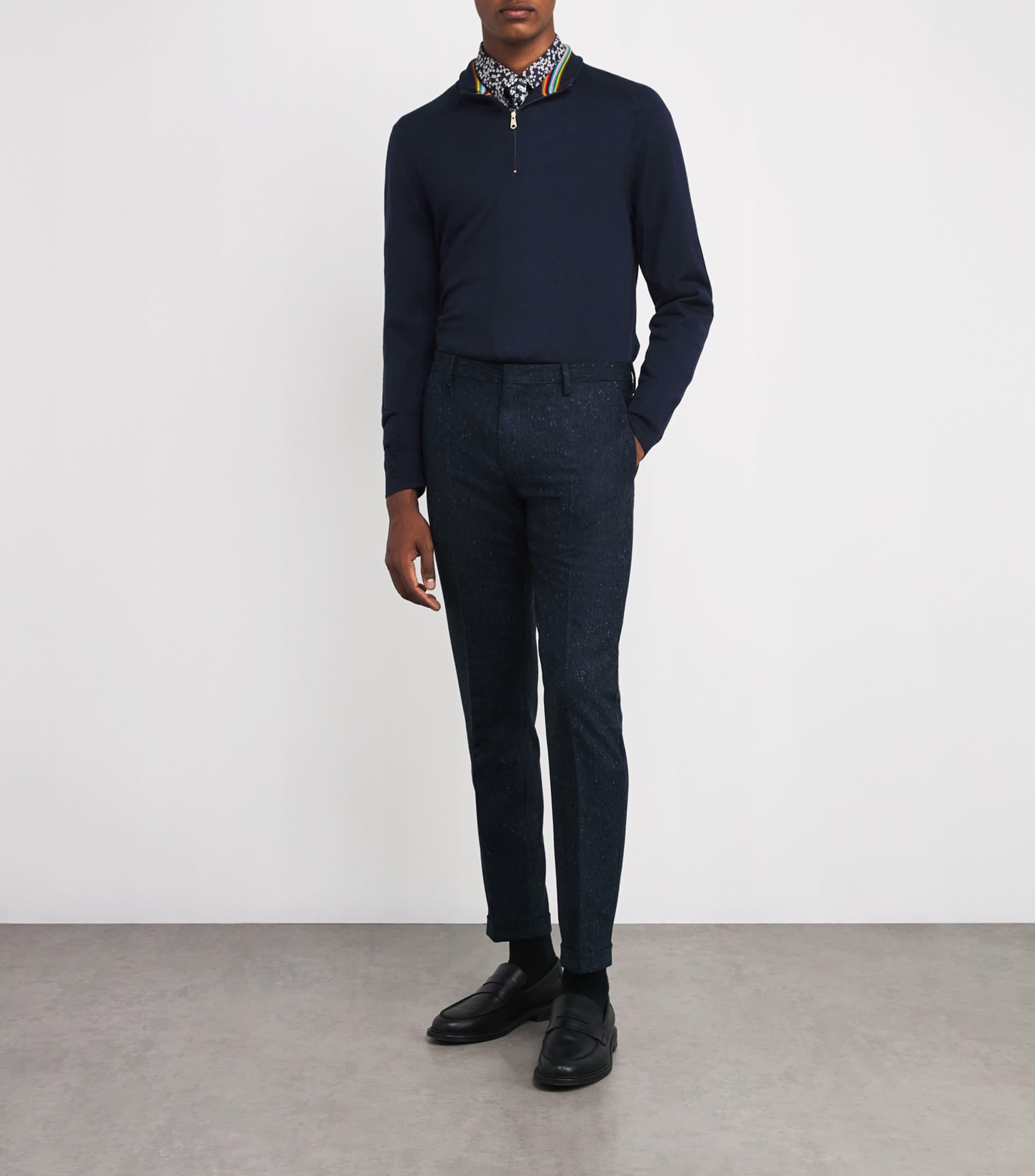 Merino Half-Zip Sweater 49_VERY DARK NAVY Image 2