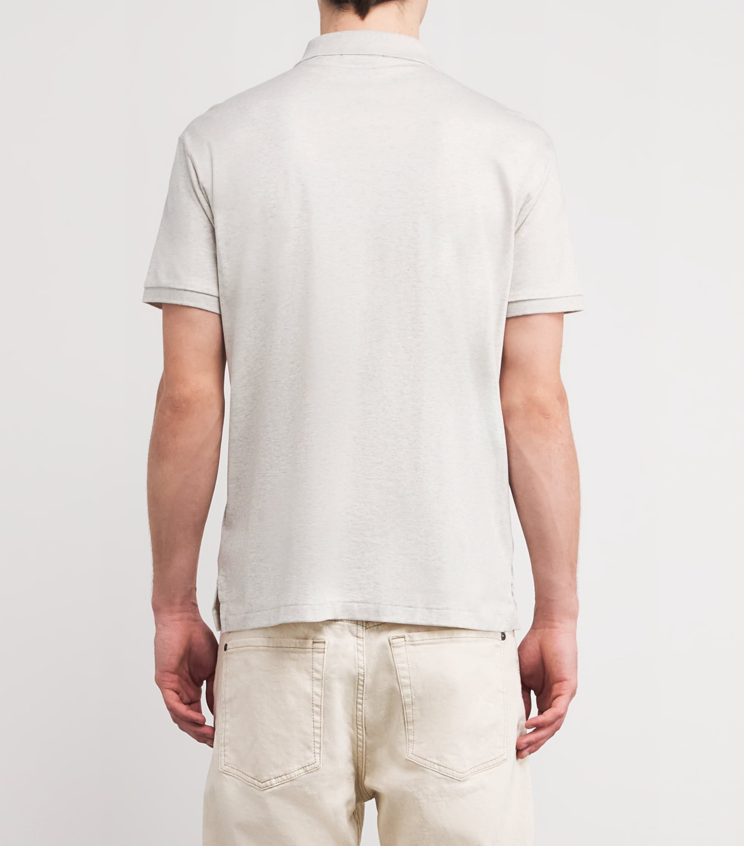 Cotton Custom-Fit Polo Shirt AMERICAN HEATHER Image 4