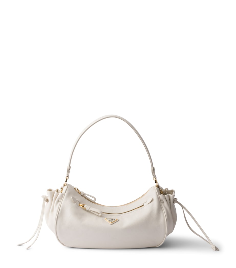 Prada Leather Shoulder Bag White Image 1