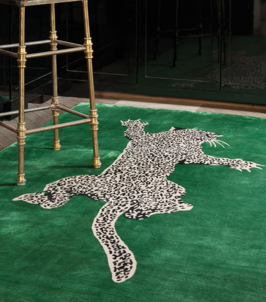 x Diane Von Furstenberg Climbing Leopard Rug (3.05m x 2.44m) GREEN Image 2
