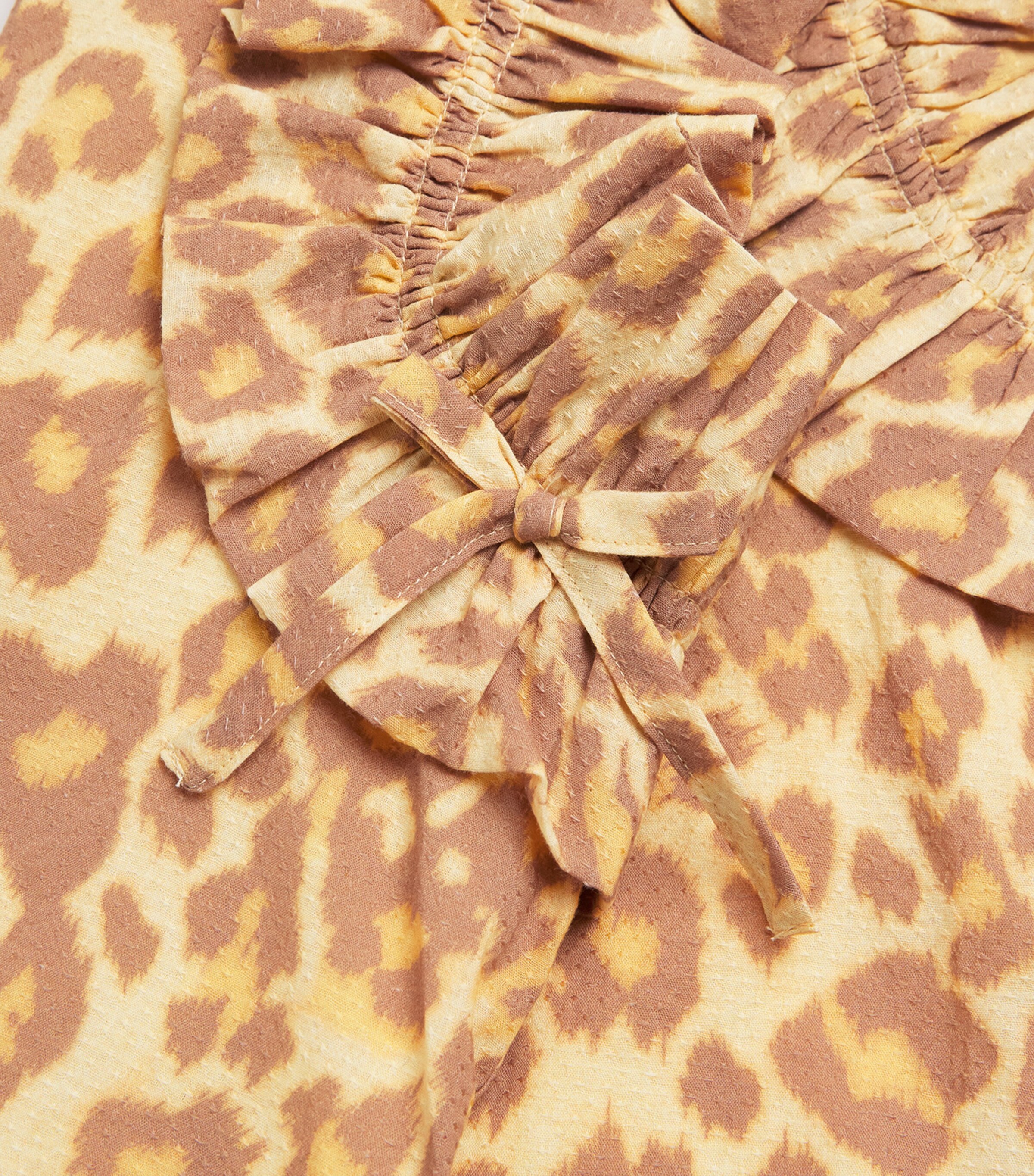 Cotton Leopard Print Top (1-12 Years) LEMON LEOPARD Image 4