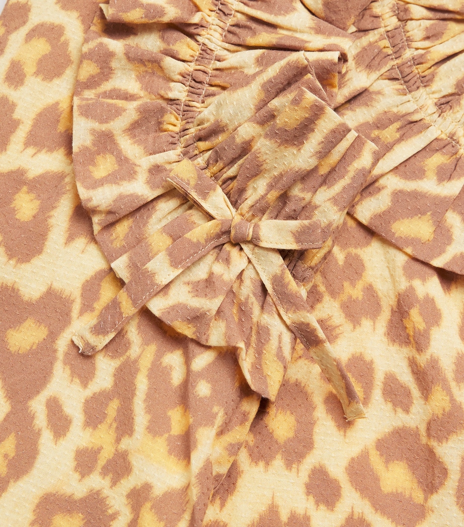 Cotton Leopard Print Top (1-12 Years) LEMON LEOPARD Image 4