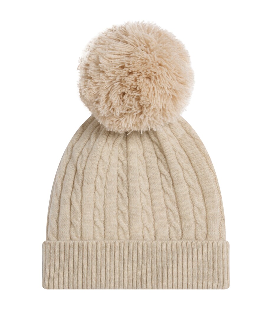 Cashmere Pom-Pom Beanie CAMEL MELANGE Image 1