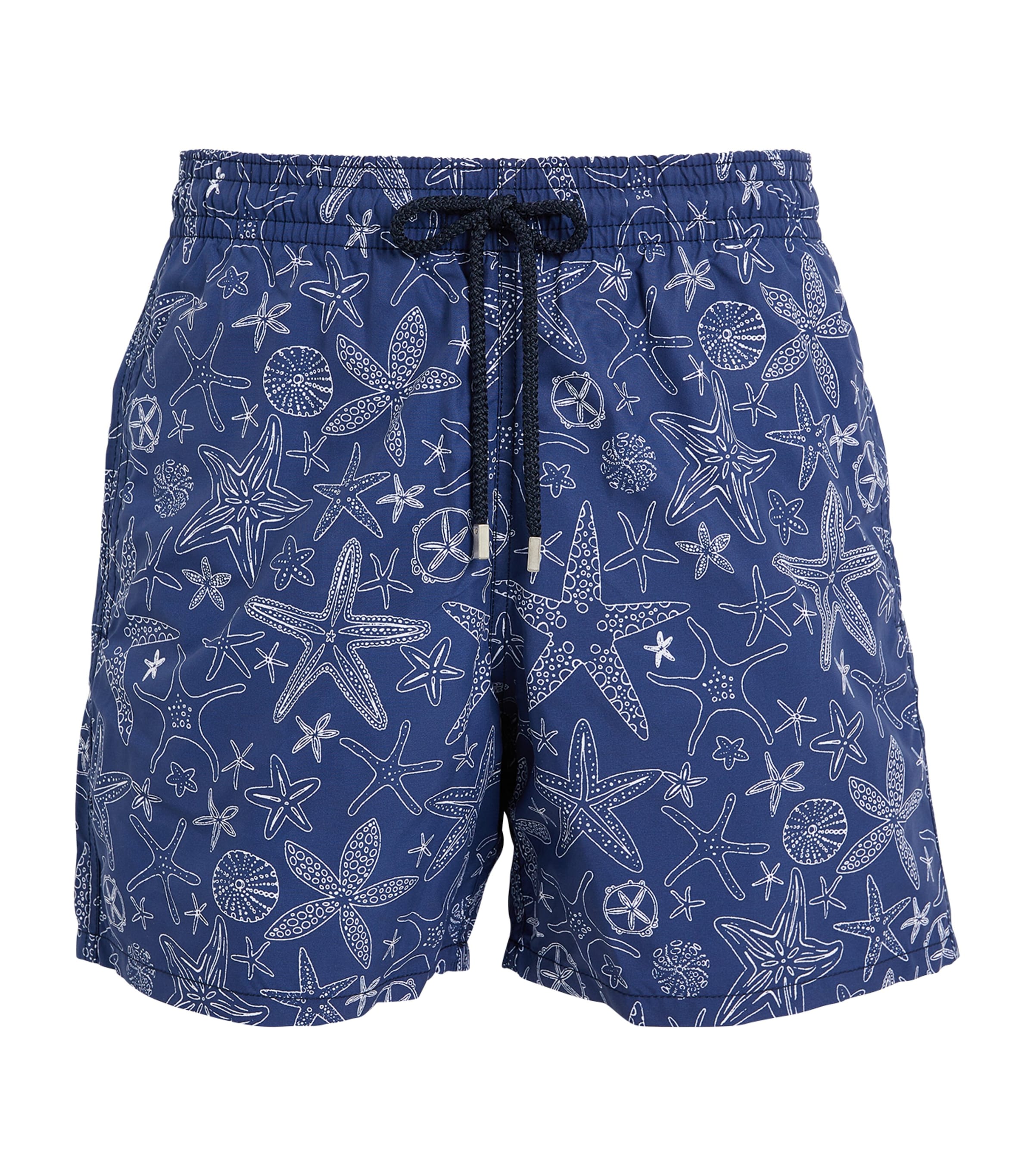 Vilebrequin Starfish Print Moorea Swim Shorts In Blue