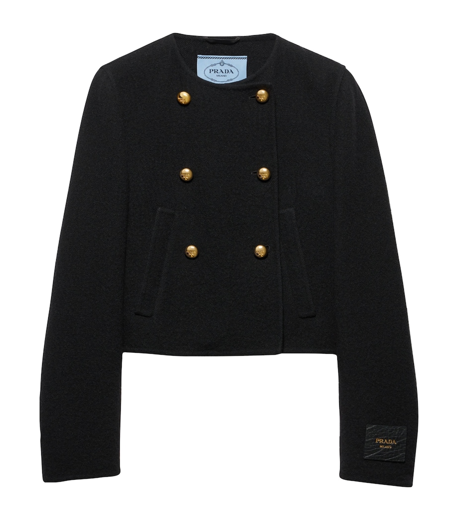 Wool-Blend Double-Breasted Jacket F0002 Image 1