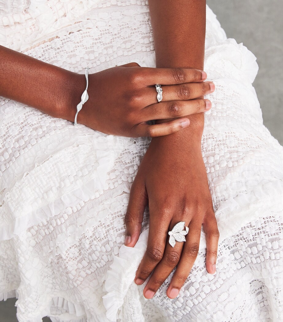 White Gold and Diamond Secret Garden Gloria Cuff WHITE GOLD Image 5