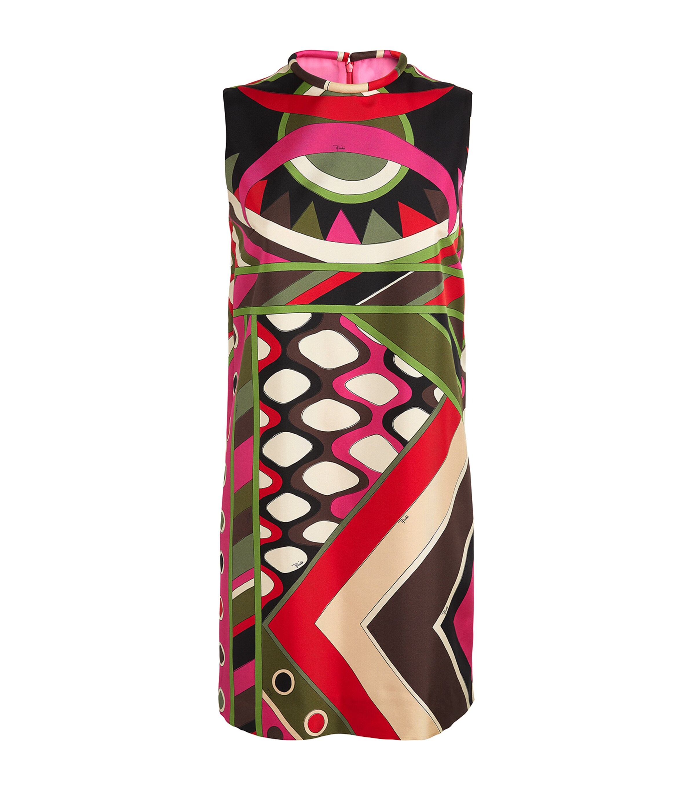 Pucci Abstract-print Silk Sleeveless Mini Shift Dress